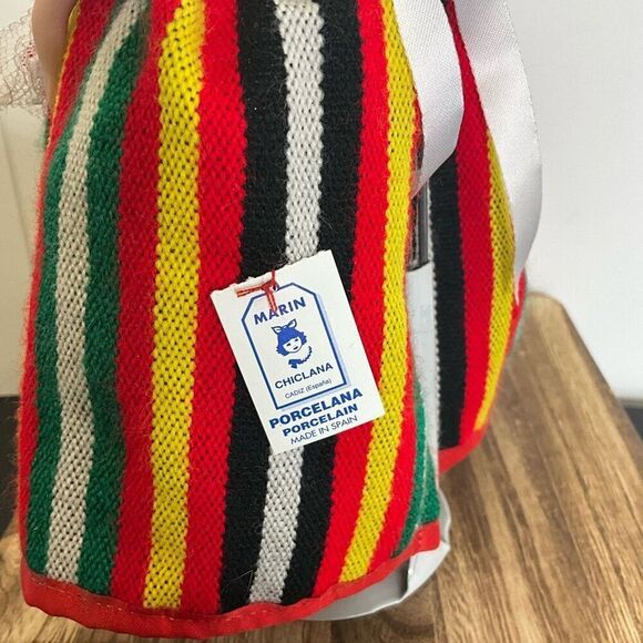 Brand New Marin Chiclana Porcelain Spanish Ethnic Dolls With Clothing Stand - Picture 9 of 12